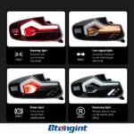New Style LED Tail Light Assembly for 2014-2020 BMW 2 Series F22, Sequential Turn Signal, Running Light