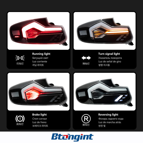 New Style LED Tail Light Assembly for 2014-2020 BMW 2 Series F22, Sequential Turn Signal, Running Light