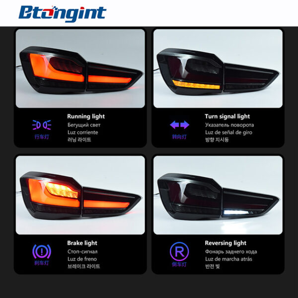LED Tail Light Assembly for 2016-2019 BMW X1 F48 F49, Running Light, Turn Signal, Brake Light, Reverse Lamp