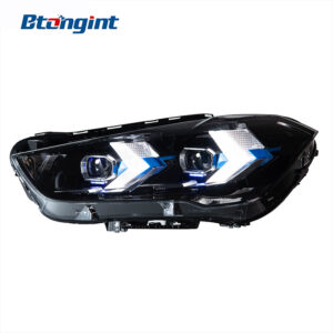 LED Projector Headlight Assembly for 2016-2023 BMW X1 F48/F49, Arrow Style Turn Signal.