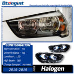 LED Projector Headlight Assembly for 2016-2023 BMW X1 F48/F49, Arrow Style Turn Signal.