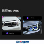 High Configuration Blue Frame Dual Color LED Scoop DRL Headlight Assembly for 2017-2020 BMW 5 Series G30 G38