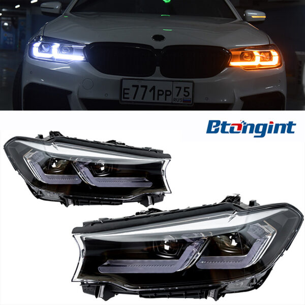 New Style LED DRL Sequential Headlight Assembly for 2017-2021 BMW 5 Series G30