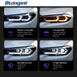 New Style LED DRL Sequential Headlight Assembly for 2017-2021 BMW 5 Series G30