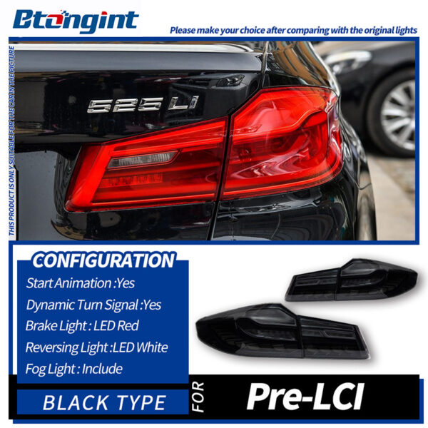 Dragon Scale LED Tail Light Assembly with Sequential Brake & Turn Signal for 2018-2020 BMW 5 Series G30/G38