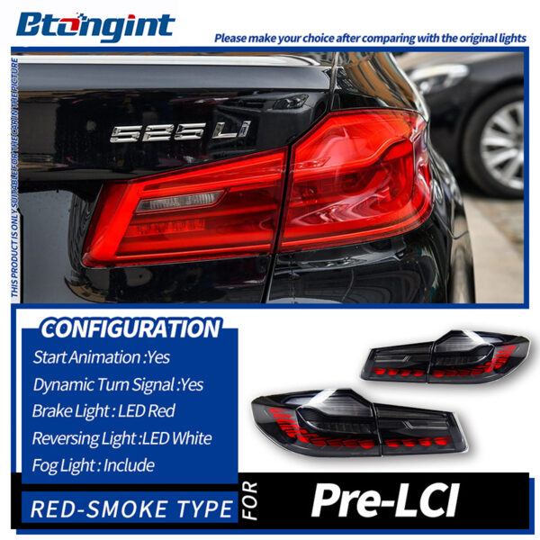 Dragon Scale LED Tail Light Assembly with Sequential Brake & Turn Signal for 2018-2020 BMW 5 Series G30/G38