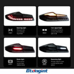 Dragon Scale LED Tail Light Assembly with Sequential Brake & Turn Signal for 2018-2020 BMW 5 Series G30/G38