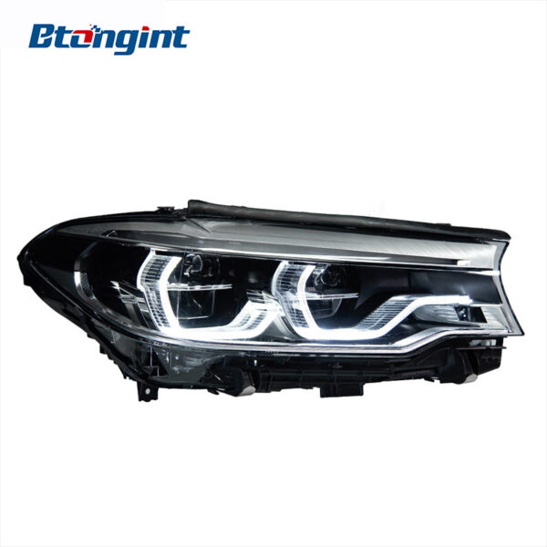 Headlight Assembly for BMW 5 Series G30 2018-2020, High Version G30 DRL Modification, Spoon Style Laser Lens