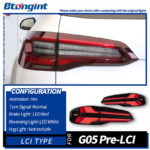 Tail Light Assembly for BMW X5 G05 2019-2023, Modified LED Rear Taillight with Running Light & Sequential Turn Signal