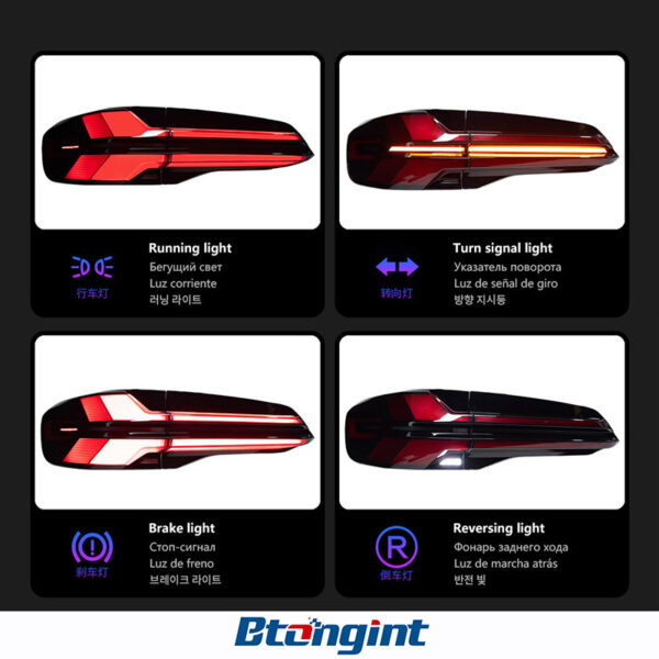 Tail Light Assembly for BMW X5 G05 2019-2023, Modified LED Rear Taillight with Running Light & Sequential Turn Signal