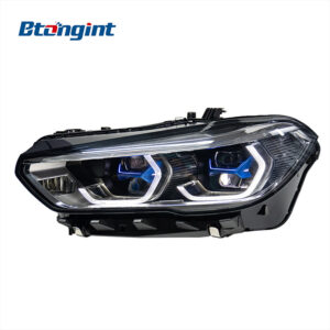 Headlight Assembly for BMW X5 G05 2019-2022, Retrofit High Trim LED Spoon DRL & Turn Signal.