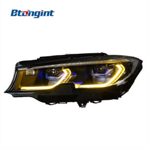 Headlight Assembly for BMW 3 Series G20 2019-2022, Retrofit LED Golden Eye DRL Bi-xenon Projector Headlamp.
