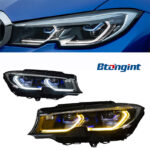 Headlight Assembly for BMW 3 Series G20 2019-2022, Retrofit LED Golden Eye DRL Bi-xenon Projector Headlamp.
