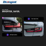 Tail Light Assembly for BMW 3 Series G20 G28 2019-2023, Retrofit Full-width Integrated LED Dragon Scale Taillamp