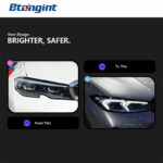 Headlight Assembly for BMW 3 Series G20 2019-2024, Retrofit New Style Double Hook Golden Angel Eyes LED Projector Headlamp