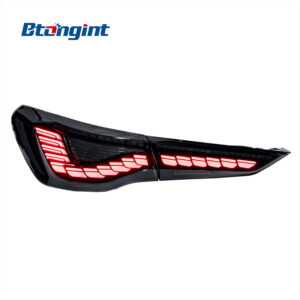 Tail Light Assembly for BMW 4 Series G22 2020-2023, Retrofit LED Dragon Scale Brake Light & Sequential Turn Signal Lamp.