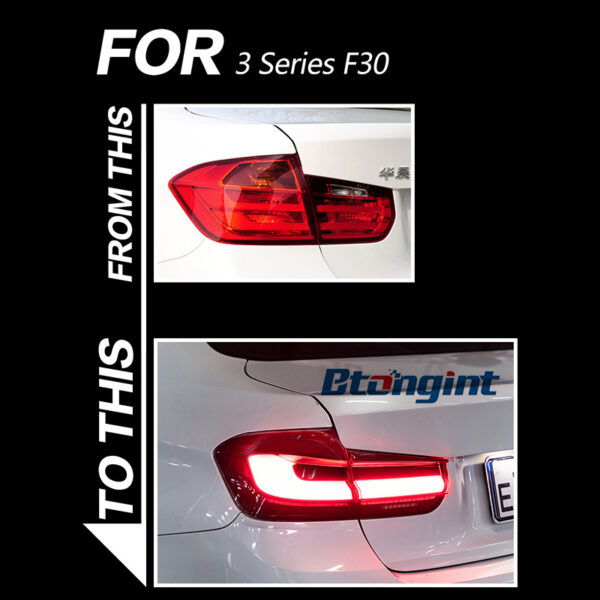 Tail Light Assembly for BMW F30 F80 M3 2013-2018, Retrofit LED Signal & Brake Light Styling Taillamp.