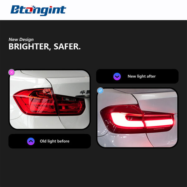 Tail Light Assembly for BMW F30 F80 M3 2013-2018, Retrofit LED Signal & Brake Light Styling Taillamp.
