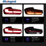 Tail Light Assembly for BMW F30 F80 M3 2013-2018, Retrofit LED Signal & Brake Light Styling Taillamp.
