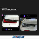 Tail Light Assembly for BMW 3 Series G20 2019-2023, Retrofit LED White Dragon Scale Taillight with Sequential Turn Signal.