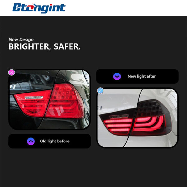 LED Tail Light Assembly For BMW 3 Series E90 2005-2012, Modified DRL Brake Light Turn Signal Reverse Lamp.