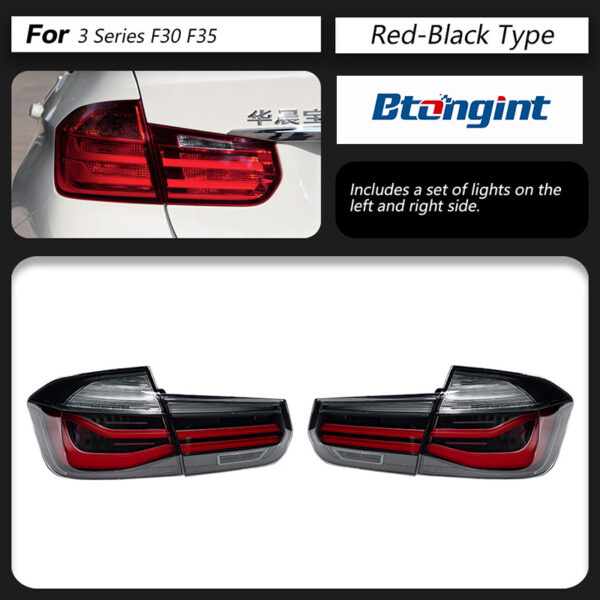 MP Style Smoked LED Tail Light Assembly For BMW 3 Series F30 F35, LCI Modified Sequential Dynamic Turn Signal.