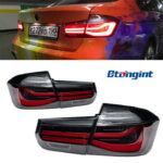MP Style Smoked LED Tail Light Assembly For BMW 3 Series F30 F35, LCI Modified Sequential Dynamic Turn Signal.