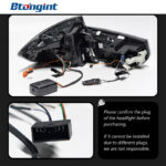 MP Style Smoked LED Tail Light Assembly For BMW 3 Series F30 F35, LCI Modified Sequential Dynamic Turn Signal.