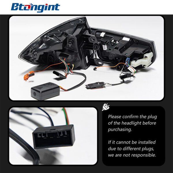 MP Style Smoked LED Tail Light Assembly For BMW 3 Series F30 F35, LCI Modified Sequential Dynamic Turn Signal.