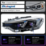 Dual Hook LED Headlight Assembly For BMW 3 Series F30, Modified DRL & Turn Signal Lamp.