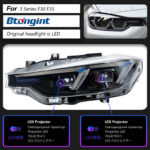 Dual Hook LED Headlight Assembly For BMW 3 Series F30, Modified DRL & Turn Signal Lamp.