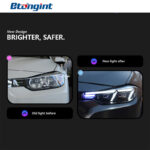 Dual Hook LED Headlight Assembly For BMW 3 Series F30, Modified DRL & Turn Signal Lamp.