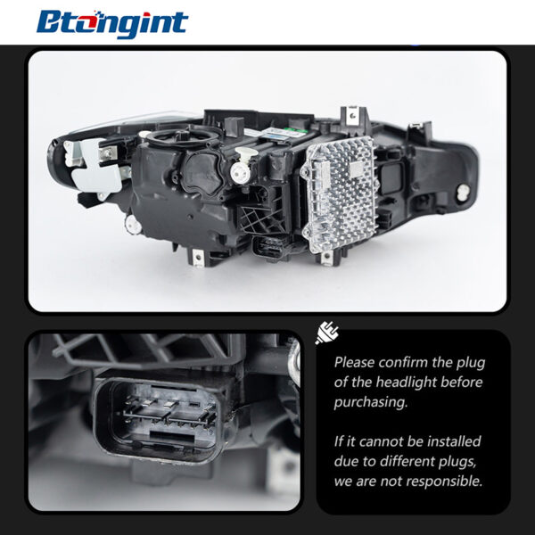 Dual Hook LED Headlight Assembly For BMW 3 Series F30, Modified DRL & Turn Signal Lamp.