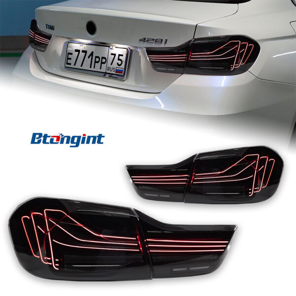 M4 CSL Style LED Tail Light Assembly For BMW 4 Series F32 2013-2019, Modified Sequential Dynamic Turn Signal.