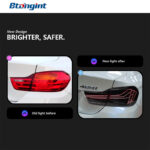M4 CSL Style LED Tail Light Assembly For BMW 4 Series F32 2013-2019, Modified Sequential Dynamic Turn Signal.