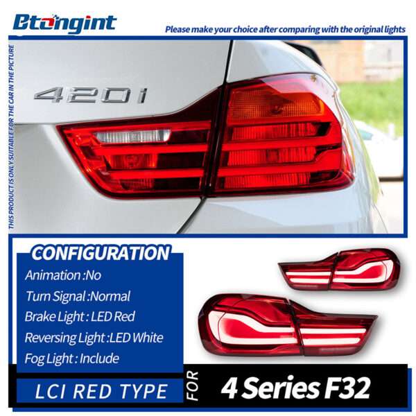 New Style LED Tail Light Assembly For BMW 4 Series F32, LED Running Lamp Brake Light Sequential Turn Signal.