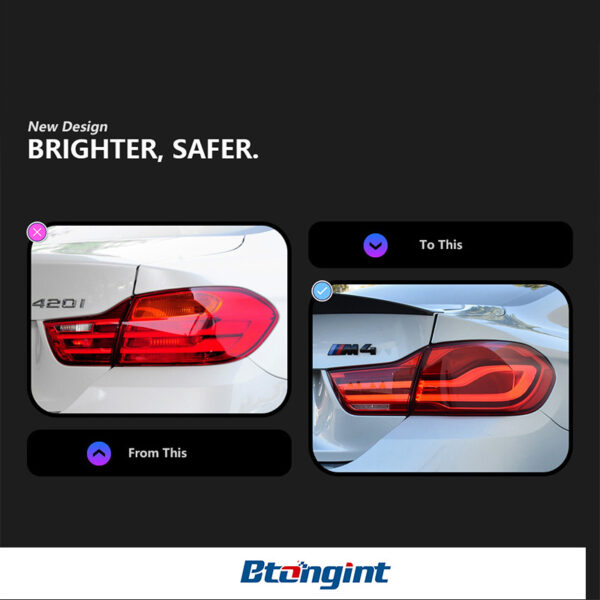 New Style LED Tail Light Assembly For BMW 4 Series F32, LED Running Lamp Brake Light Sequential Turn Signal.