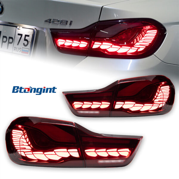 New Dragon Scale LED Tail Light Assembly For BMW 4 Series F32 F36, Sequential Turn Signal & Brake Light.