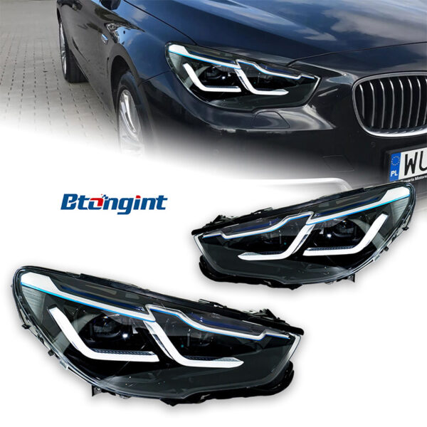 Blueberry Style LED Projector Headlight Assembly For BMW 5GT F07, LED DRL Sequential Turn Signal.