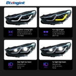 Blueberry Style LED Projector Headlight Assembly For BMW 5GT F07, LED DRL Sequential Turn Signal.