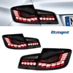 Dragon Scale LED Tail Light Assembly For BMW 5 Series F10 F18, Dynamic Scanning Sequential Turn Signal.