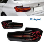 For BMW 3 Series F30 F35 M3 F80 Laser Style Taillights, RGB Color Customizable, Retrofit LED Dynamic Sequential Turn Signal Lamp Assembly.
