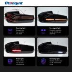 For BMW 3 Series F30 F35 M3 F80 Laser Style Taillights, RGB Color Customizable, Retrofit LED Dynamic Sequential Turn Signal Lamp Assembly.