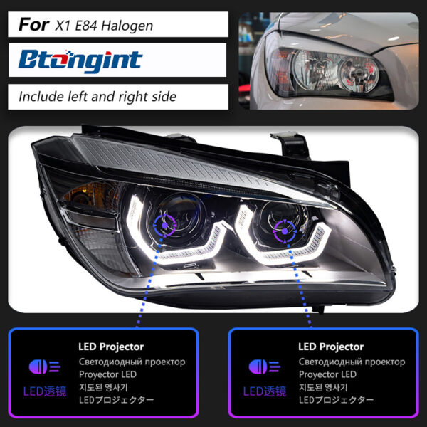 For BMW X5 E70 Retrofit New G18 Arrow Shape Headlamp Assembly, LED Projector Lamp, Daytime Running Light & Sequential Turn Signal.