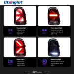 For MINI Countryman F60 Retrofit New Style Union Jack LED Tail Lamp Assembly, Dynamic Sequential Turn Signal.
