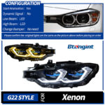 LED Headlight Assembly For BMW 3 Series F30 F35 2013-2018, M3 Style Upgrade LED Front Lamp With Laser Lens DRL.