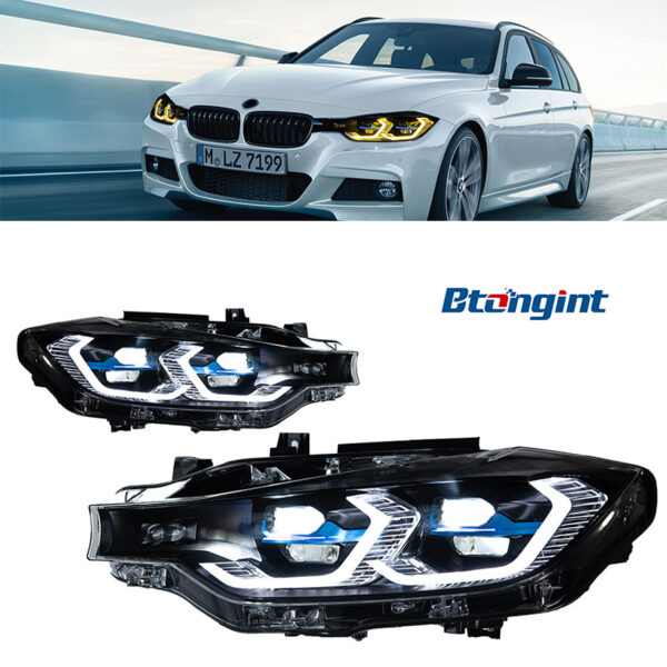 LED Headlight Assembly For BMW 3 Series F30 F35 2013-2018, M3 Style Upgrade LED Front Lamp With Laser Lens DRL.