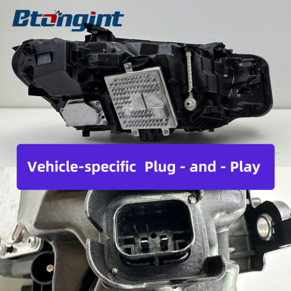 LED Headlight Assembly For BMW 3 Series G20 G28 2023-2024, Dual Color DRL Front Headlamp.