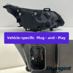 Aftermarket Modified LED Headlamp, Blue Eyebrow Thunder Style DRL, Plug & Play Direct Replacement.