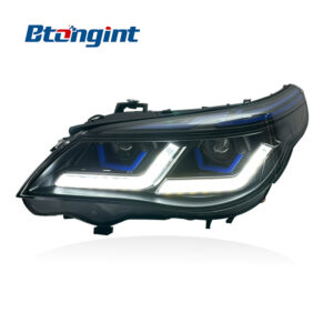 LED Headlight Assembly For BMW 5 Series E60 2003-2010, Modified Blue Eyebrow Thunder Edition LED DRL & Turn Signal.